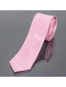 Kravata pánská AMJ úzká jednobarevná KI0033, růžová
