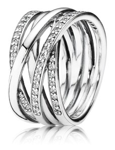 PANDORA stříbrný prsten Propletený