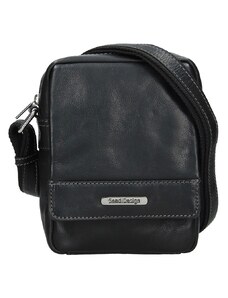 Sendi DESIGN Pánská kožená taška přes rameno SendiDesign SD-100 Black