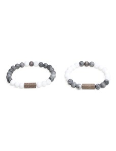 BeWooden Set náramků pro páry Cora & Lava Couple Bracelets