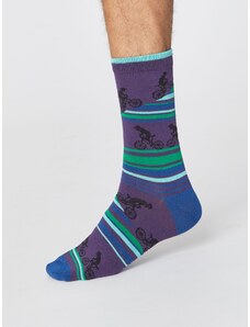 Thought Pánské bambusové ponožky Uphill fialová