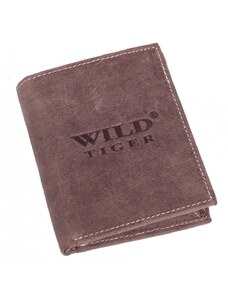 Pánská kožená peněženka Wild Tiger AM-28-037 malá tmavě hnědá