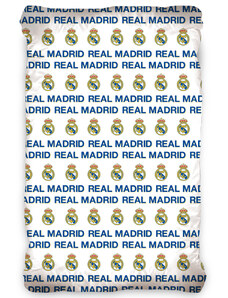 Carbotex Fotbalové prostěradlo Real Madrid Bílé