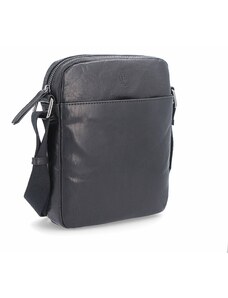 Kožená taška crossbody Poyem černá 2200 Poyem C