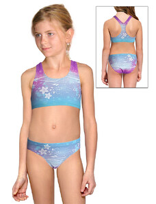 Ramisport Dívčí sportovní plavky dvoudílné PD658t113 fialovotyrkysové