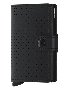 Kožená peněženka SECRID Miniwallet Perforated Black černá
