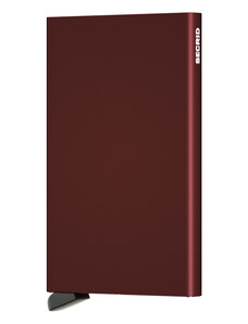 Červené kovové pouzdro na karty SECRID Cardprotector Bordeaux