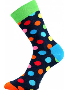 LONKA Barevné ponožky Woodoo puntíky