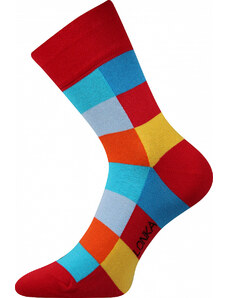 Lonka | Barevné ponožky Decube kostka červené
