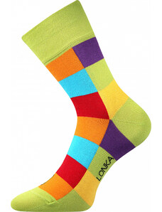 Lonka | Barevné ponožky Decube kostka zelené