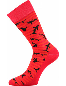 LONKA Ponožky Wearel žralok červené