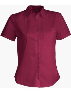 Kariban K548 dámská košile krátký rukáv vínově červená XS