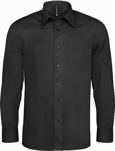 Kariban K529 pánské košile strečová dlouhý rukáv černá S