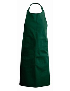 Číšnická zástěra s laclem a kapsou Kariban 100% bavlna - barva zelená, velikost UX