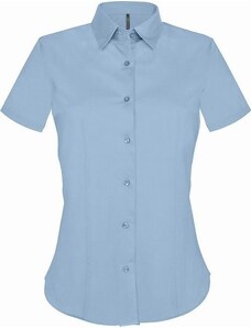 Kariban K532 dámské košile s krátkým rukávem strečová světle modrá S