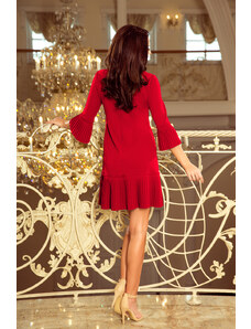 numoco Červené pohodlné dámské plisované šaty model 7520041
