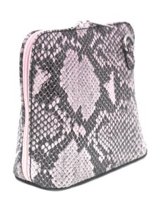 Dámská / dívčí malá kožená kabelka se vzorem hadí kůže Arteddy - růžová/pudrová