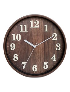 Přehledné čitelné tiché netikající hodiny v dřevěném dekoru JVD HA50.2