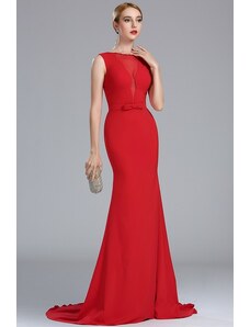 CELEBRE Dlouhé červené společenské šaty č. 190035