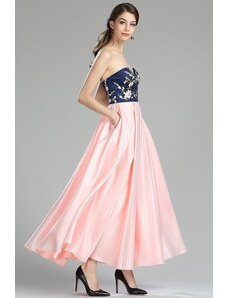 CELEBRE Společenské midi šaty růžové č. 190065