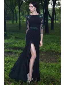 CELEBRE Dlouhé černé večerní šaty č. 190070