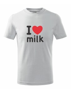 MALFINI Dětské tričko I LOVE MILK