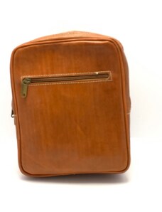 Kožený batoh obdelník přírodní MagBag 7 L