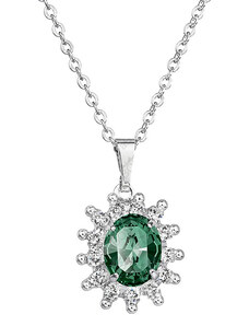 SkloBižuterie-F Náhrdelník Kate s kamenem Swarovski Emerald