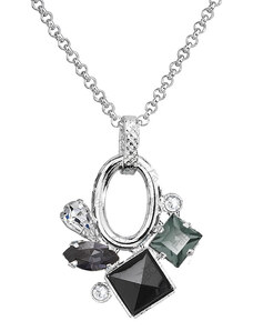 SkloBižuterie-F Náhrdelník Luxury Navety s kameny Swarovski Black Diamond