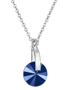 SkloBižuterie-F Řetízek s přívěskem D-Rivoli Swarovski Royal Blue