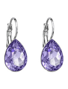 SkloBižuterie-F Náušnice Pear s kameny Swarovski Tanzanite