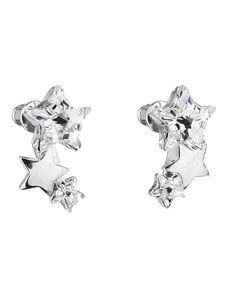 SkloBižuterie-F Náušnice Hvězdičky s kameny Swarovski Crystal