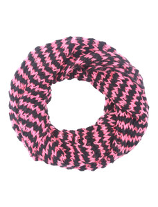 Pavioko Černo-růžová pletená tunelová šála