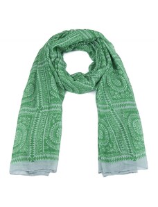 Intrique Zelený šátek Intrigue s batikovým motivem