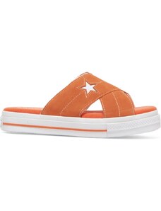 PANTOFLE CONVERSE One Star Sandal WMS - oranžová -