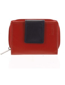 Bellugio Dámská kožená peněženka Alice, červená/černá