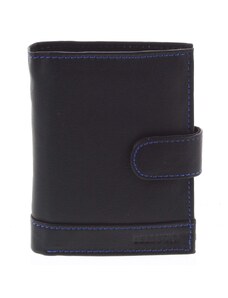 Pánská kožená peněženka černo modrá - Bellugio Garner černá