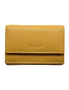 SEGALI Dámská malá kožená peněženka SG-21756 žlutá