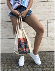 Eshopat Plátěný batoh se šňůrkami Girl With CocaCola