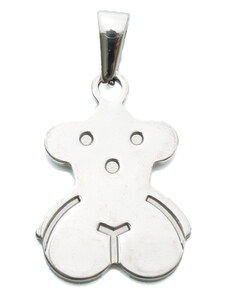 BM Jewellery Přívěsek stříbrný medvídek z chirurgické oceli S749025