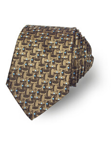 Federico Venturi Bronzově hnědá hedvábná kravata