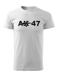 DRAGOWA krátké tričko ak47, bílá 160g/m2