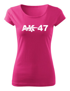 DRAGOWA dámské tričko ak47, růžová 150g/m2