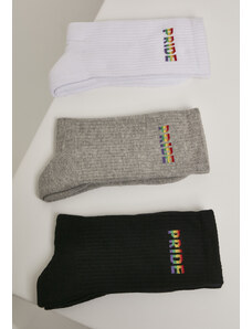 MT Accessoires Ponožky Pride 3-Pack wht/gry/blk