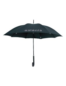 Dámský holový deštník černý ASLANIS s kovovými doplňky