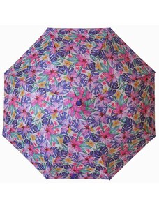 Blue Drop Skládací vystřelovací deštník Barevné květiny3