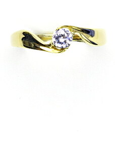 Čištín s.r.o. Zlatý prsten se zirkonem lavender, žluté zlato, T 1026