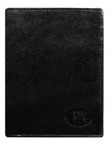 Pierre Andreus Pánská kožená peněženka bez přezky Toni, černá