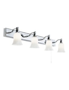 Searchlight 2934-4CC LED koupelnové nástěnné svítidlo nad zrcadlo Bathroom 4x2,5W | G9 | 800lm | 3000K | IP44 - chrom, bílá