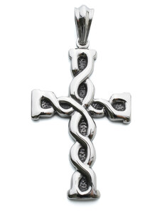 BM Jewellery Přívěsek propletený kříž z chirurgické oceli S11068105